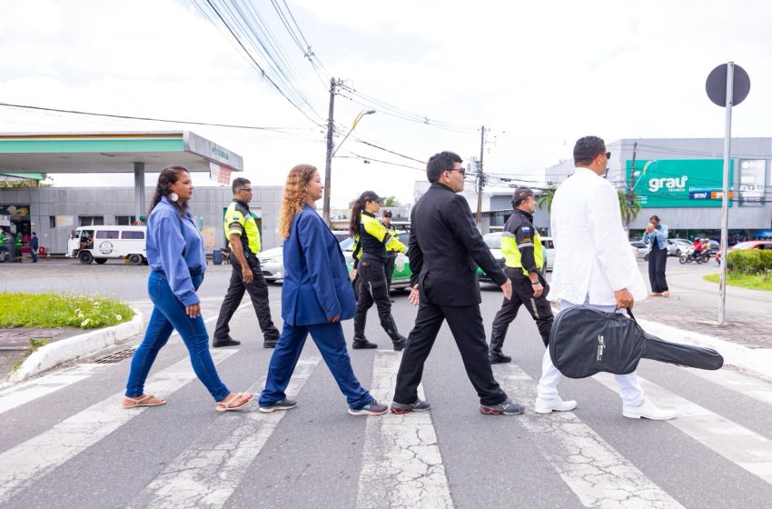 Camaçari: STT realiza ação simbólica no Dia Internacional do Pedestre e reforça compromisso com a vida