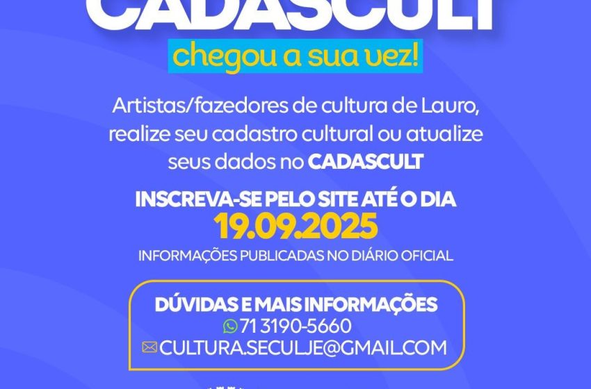 Cadastro para artistas e fazedores de cultura segue disponível online
