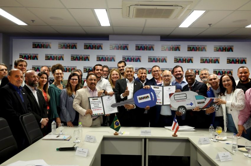 Governador recebe prefeito de Itaparica para discutir demandas emergenciais e atualizar projeto da ponte Salvador-Itaparica