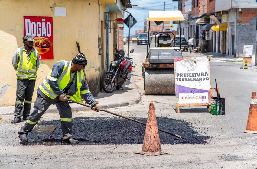Seinfra intensifica Operação Tapa-buraco e leva melhorias para bairros de Camaçari