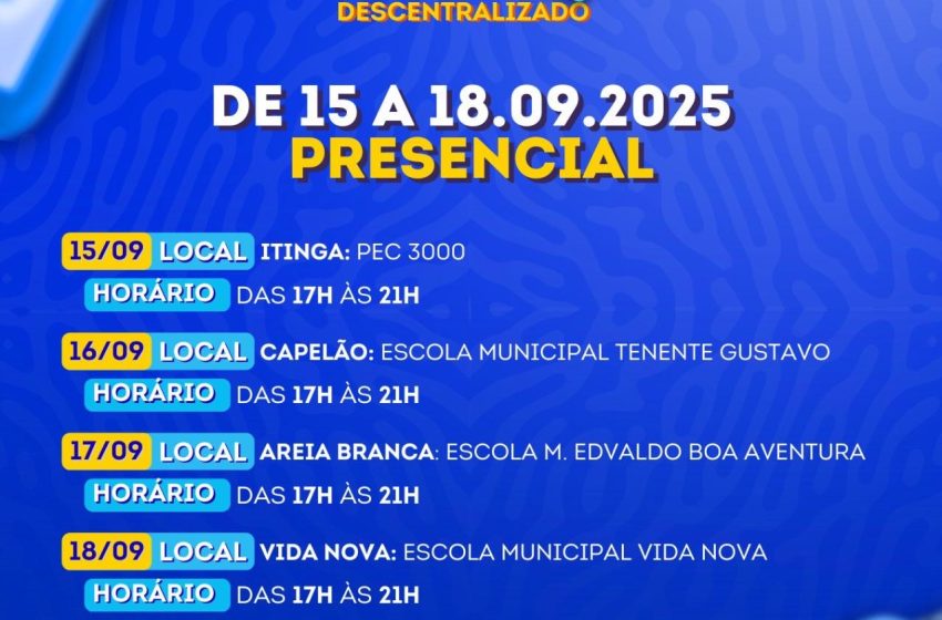 CADASCULT acontece de forma descentralizada entre os dias 15 e 18/9