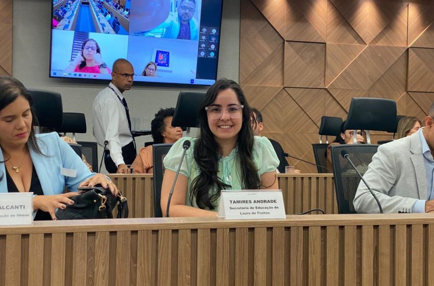 Tamires Andrade destaca papel de Lauro de Freitas em frente estadual contra o analfabetismo