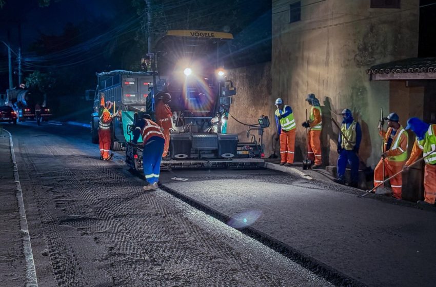  Pavimenta Lauro avança com obras dia e noite em Caji e Buraquinho