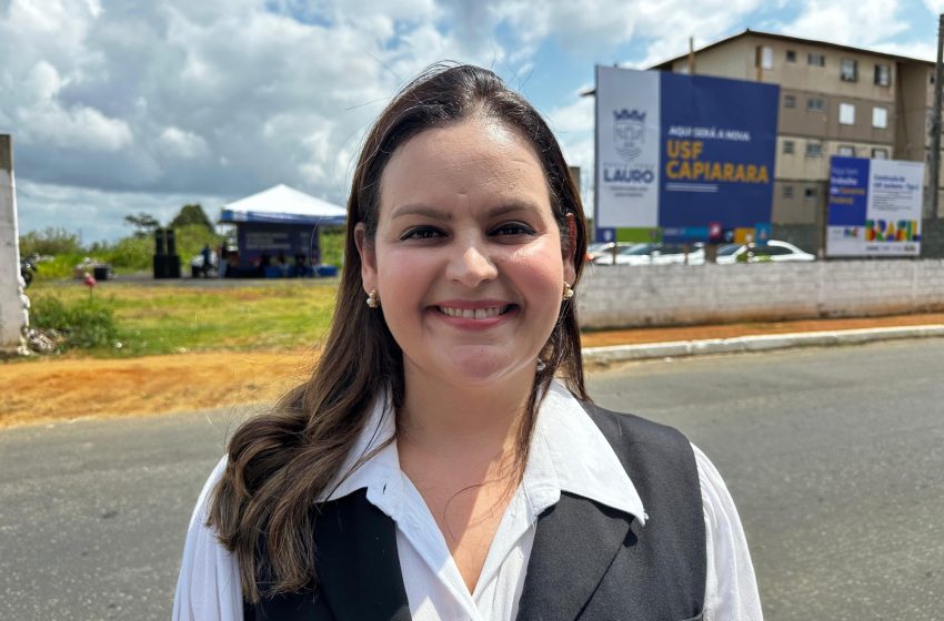 “Hoje é um dia histórico”, diz secretária Elba Brito na ordem de serviço da nova USF do Capiarara em Lauro de Freitas