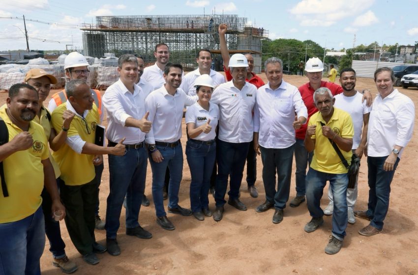 Com Rui Costa, Jerônimo visita obras de duplicação da Estrada do Derba