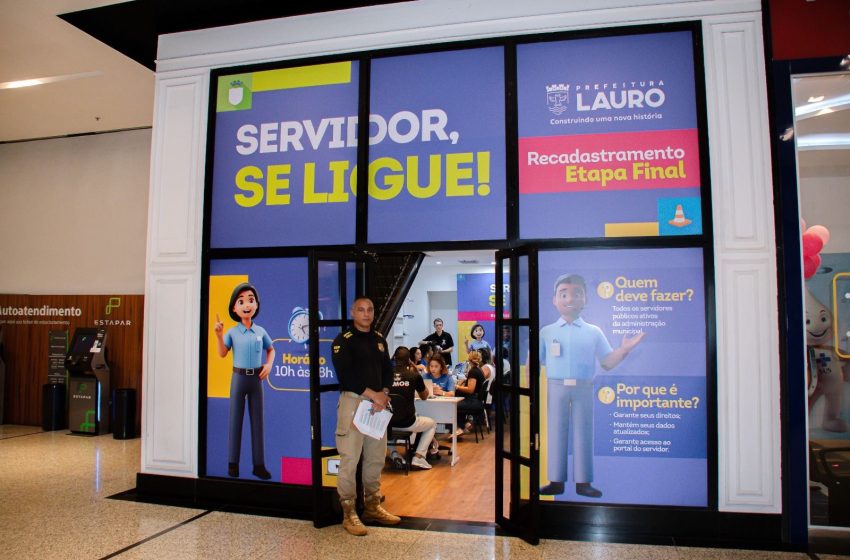 Servidores devem se recadastrar até 21 de novembro em posto da SECAD no Parque Shopping Bahia