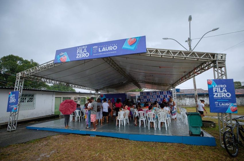 Mesmo com chuva, população busca atendimento da 5ª edição do Fila Zero em Areia Branca