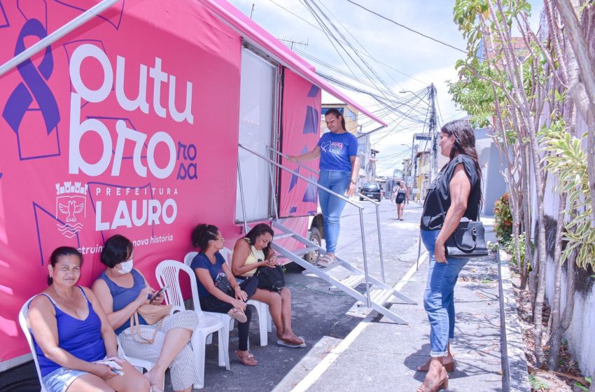 Outubro Rosa segue com ações em Lauro de Freitas: unidades de saúde intensificam cuidados e exames preventivos