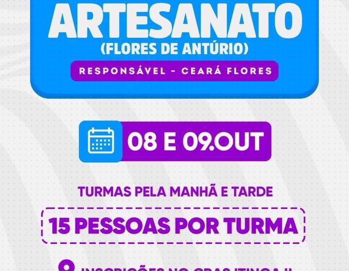  Prefeitura oferece curso de artesanato no CRAS Itinga II