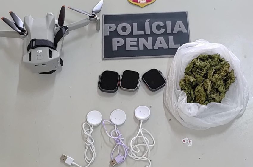 Drone é interceptado ao tentar levar drogas e eletrônicos para cadeia em Salvador