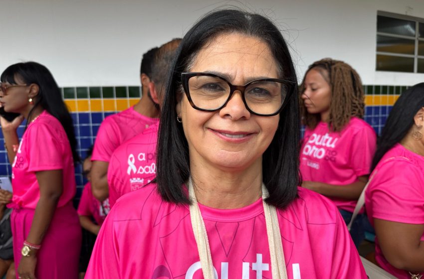  Marjorie Mendes reforça foco na prevenção e no cuidado contínuo com as mulheres durante lançamento do Outubro Rosa em Lauro de Freitas