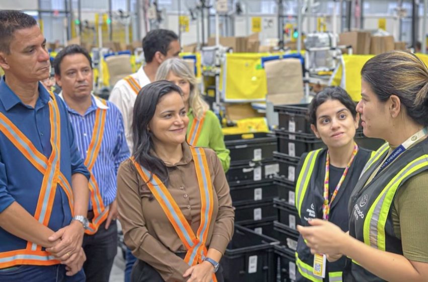 Débora Regis visita Centro de Distribuição do Mercado Livre e propõe parceria para geração de empregos em Lauro de Freitas
