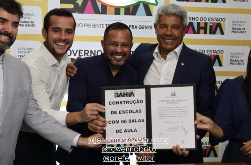 Deputado Matheus Ferreira celebra a construção de nova escola em Santanópolis e reforça compromisso com a educação baiana