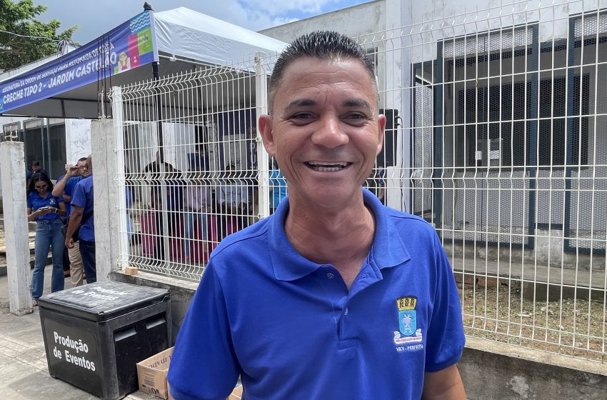  Mateus Reis destaca retomada da obra da Creche do Jardim Castelão e elogia compromisso da prefeita Débora