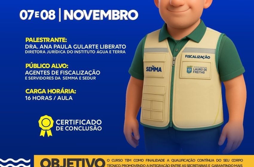 Prefeitura promove curso em fiscalização e procedimento administrativo ambiental para servidores