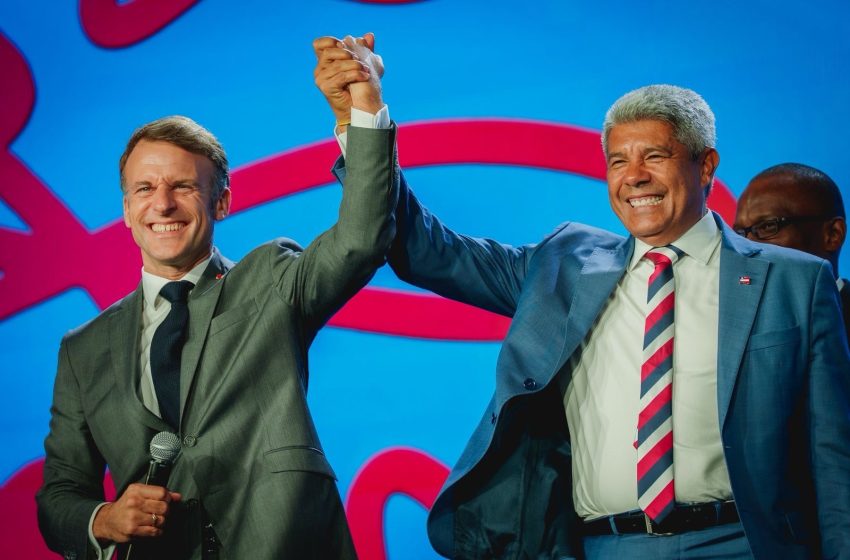  Macron e Jerônimo protagonizam momento divertido em Salvador durante festival Brasil–França
