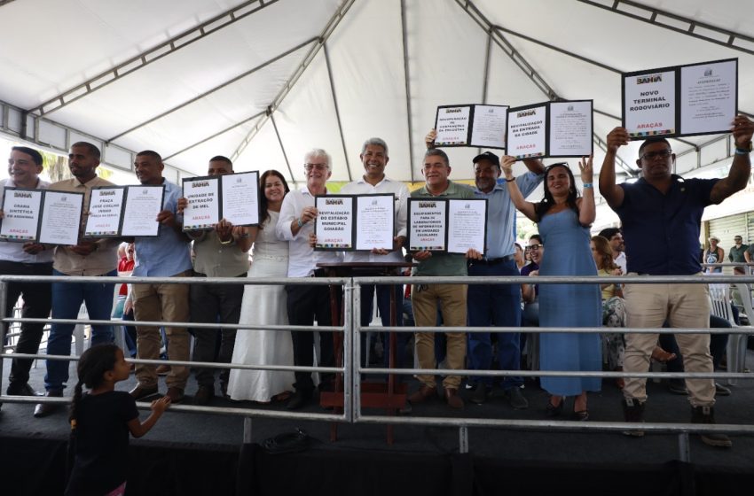 Em Araçás, Jerônimo Rodrigues anuncia pacote de obras para a revitalização de áreas importantes do município