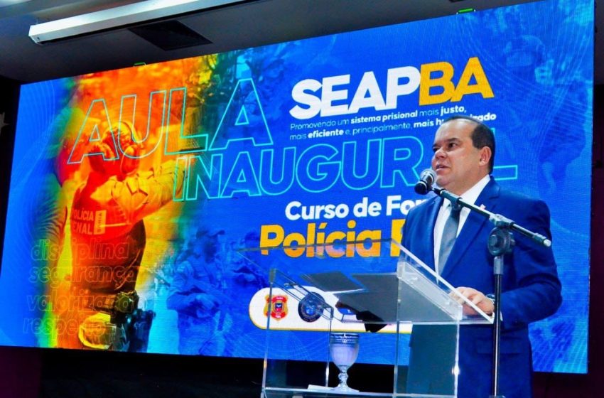Vice-governador destaca prioridade com a Segurança Pública em aula inaugural do Curso de Formação de Policiais Penais da Bahia