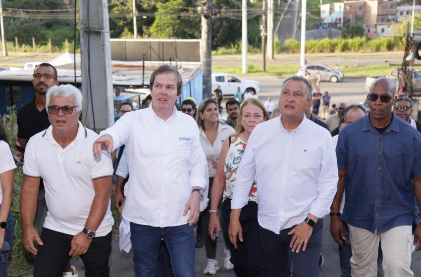 Rui Costa vistoria macrodrenagem na Cidade Baixa e dá ordem de serviço para mais uma obra do Novo PAC na Bahia