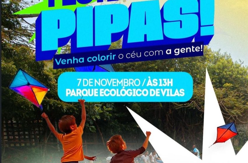 Prefeitura promove Festival de Pipas como atividade terapêutica e de integração no Parque Ecológico