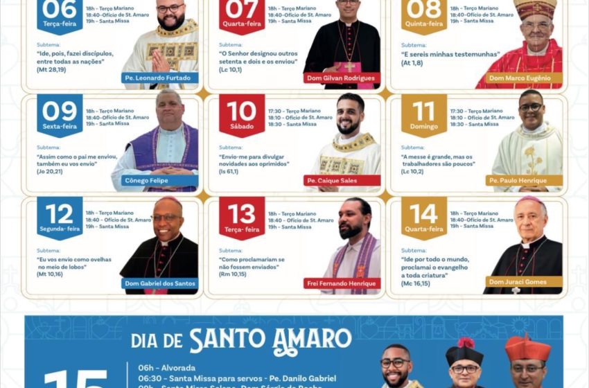  Lauro de Freitas inicia festejos ao padroeiro da cidade nesta terça-feira (6) com missa na Igreja Matriz